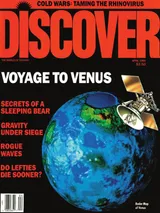 The cover image of the April 1989 issue of Discover Magazine
