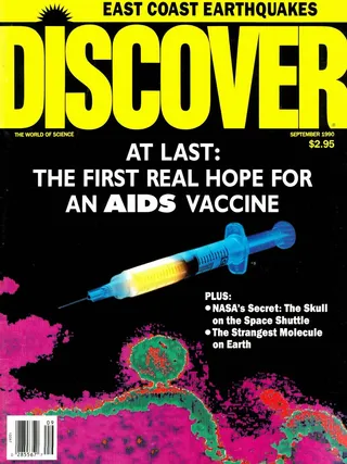 The cover image of the September 1990 issue of Discover Magazine The cover image of the September 1990 issue of Discover Magazine