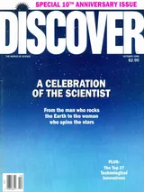 The cover image of the October 1990 issue of Discover Magazine