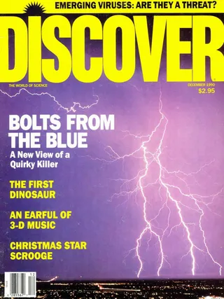 The cover image of the December 1990 issue of Discover Magazine The cover image of the December 1990 issue of Discover Magazine