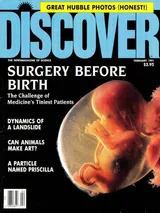 The cover image of the February 1991 issue of Discover Magazine