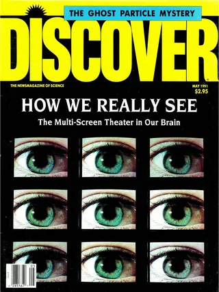 The cover image of the May 1991 issue of Discover Magazine