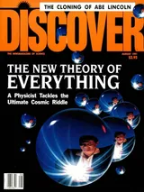 The cover image of the August 1991 issue of Discover Magazine