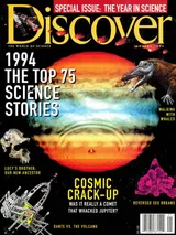 The cover image of the January 1995 issue of Discover Magazine
