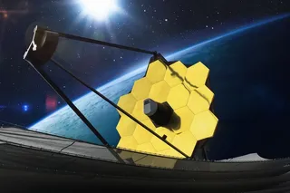 James Webb Space Telescope in space, radio burst 