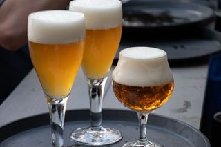 Belgian beer foam Belgian beer foam