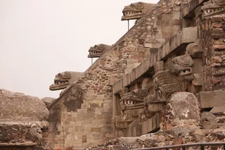 The Aztec Empire: Ruins of the Aztec pyramid in Teotihuacan