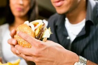 Eating fast food