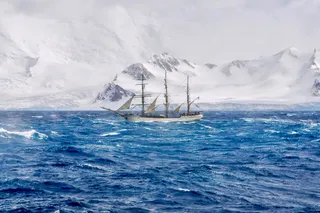 A three masted schooner sails in the Antarctic similar to Shackleton's Endurance A three masted schooner sails in the Antarctic similar to Shackleton's Endurance