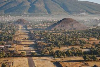 The Mesoamerican city of Teotihuacan in central Mexico. The Mesoamerican city of Teotihuacan in central Mexico.