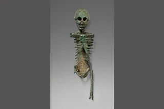 A roman age bronze skeleton A roman age bronze skeleton