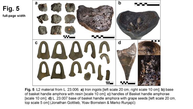artifacts from an iron age shipwreck