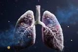 vector image of infected lungs