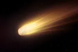 comet blazing through space