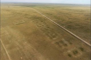 An aerial view of the Semiyarka site taken by a drone. 