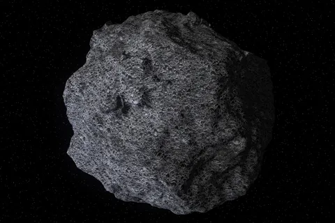Asteroid Bennu in space