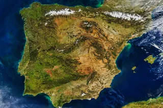 The Iberian Peninsula aerial view The Iberian Peninsula aerial view
