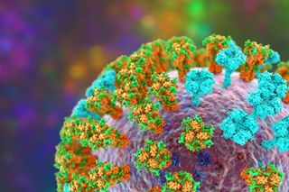 Illustration of the H3N2 flu strain