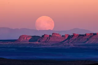 Supermoon rising from 2019