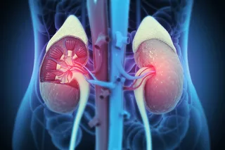 3D diagram of human kidneys 