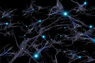 electrical neurons firing in the brain 