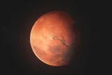Mars, the Red Planet, in space
