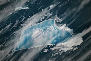 Iceberg A-23A turning blue and melting