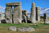 Close up of Stonehenge on a sunny day 