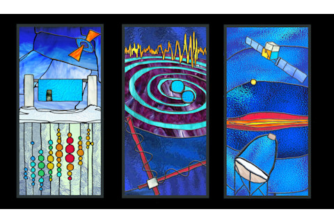 Multi-messenger astronomy — using observations of neutrinos and gravitational waves as well as light — is opening new windows to understanding our universe. (Credit: IceCube Collaboration)
