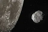 an asteroid heading for the moon 