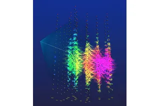 colorful spectrum of colors showing a high energy neutrino
