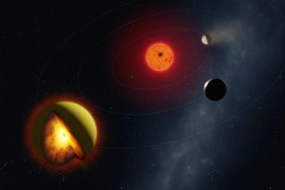 An artist’s impression of L 98-59 d, a molten planet