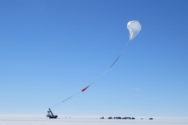 ANITA in Antarctica where radio pulses were detected ANITA in Antarctica where radio pulses were detected
