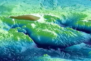 3D map of Japan’s Kikai caldera, an active underwater supervolcano.