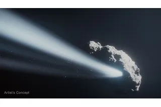 Comet 41P moving through space