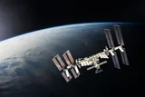 ISS located above Earth in Space, NASA