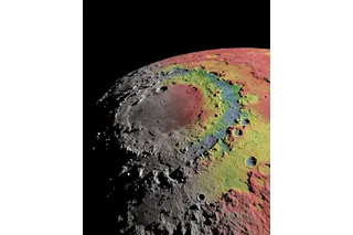 Orientale basin on the moon's surface 