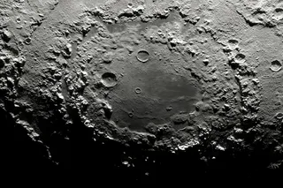 close up of the moon's surface 
