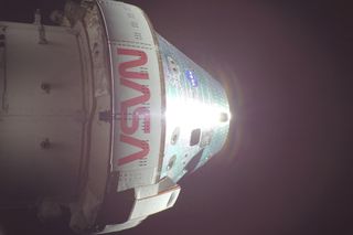 NASA orion spacecraft on its way back to Earth on Artemis II mission