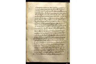 Medieval Rome manuscript containing a 1,300-year-old copy of “Caedmon’s Hymn,” considered the first English poem.