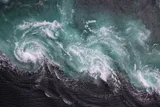 swirling angry ocean 