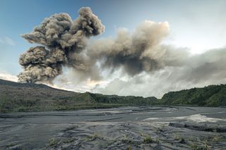 Ash from Dukono Volcano 