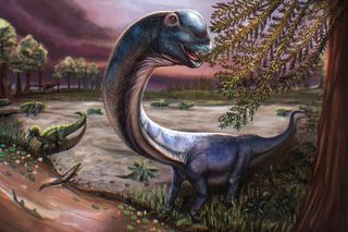 Illustration of the newly discovered dinosaur Nagatitan