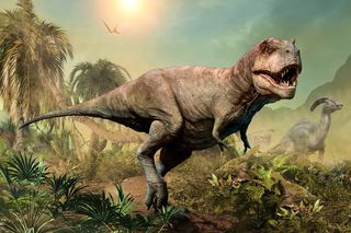 T. rex illustration, depicting the small arms