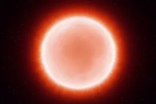 red dwarf star in space