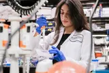Researcher working in the lab on a recent study on how the brain clears waste