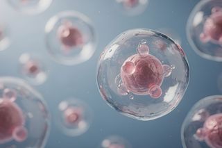 Illustration of a human cell that is aging