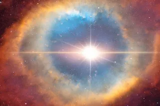 bright and colorful supernova in space