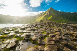 Landscape view of the Giant's Causeway