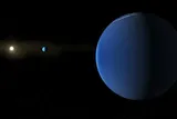 large, blue exoplanets, around star 
